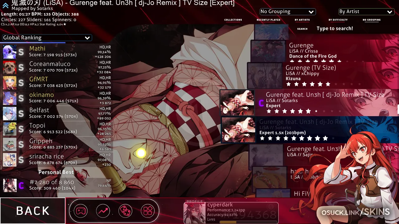 Eris Greyrat - Mushoku Tensei v1.0 osu skin - osu! skins (v0.9.0-beta)