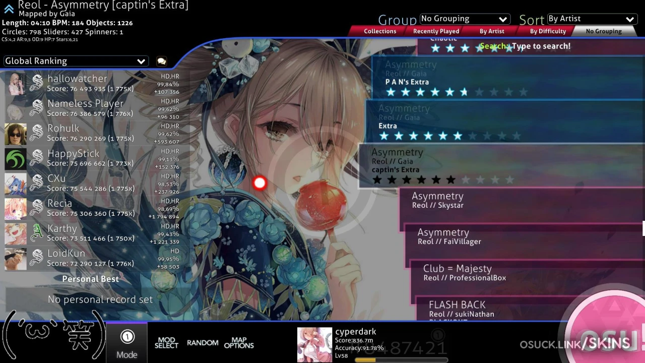 Create an osu skin for you by Hqrukii