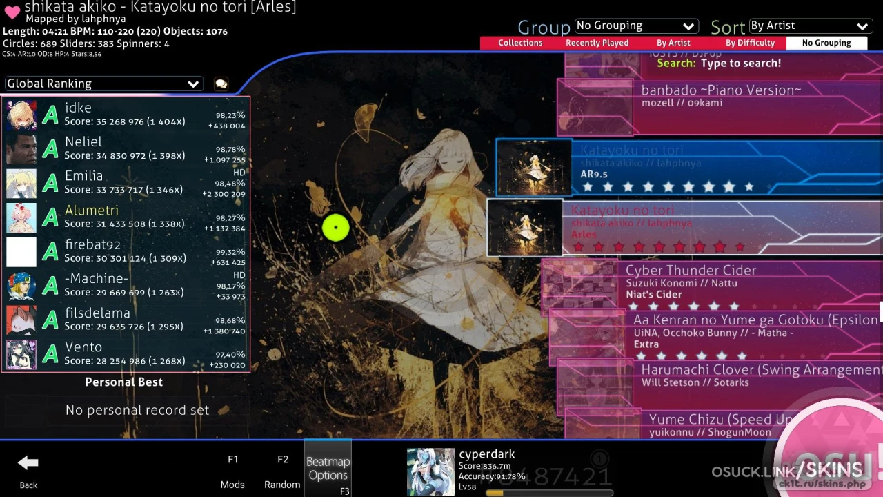 404 SkinNotFound v2 - osu skin gameplay showcase (std, taiko